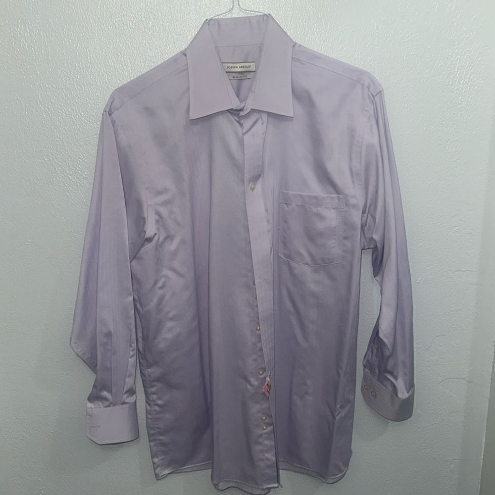 Joseph Abboud Men’s Button Down Lavender Shirt size 16 1/2 32/33